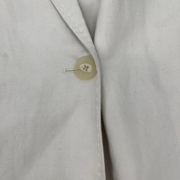 LAFAYETTE 148 NEW YORK One Button Blazer Jacket Beige Pockets Lightweight Sz XL - Picture 5 of 12